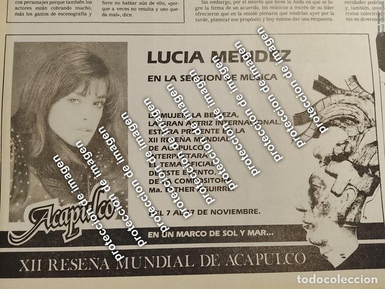 Sammeln von Plakaten: AFICHE RETRO, LUCIA MENDEZ EN FESTIVAL DE CINE ACAPULCO 1987 /ARTISTAS