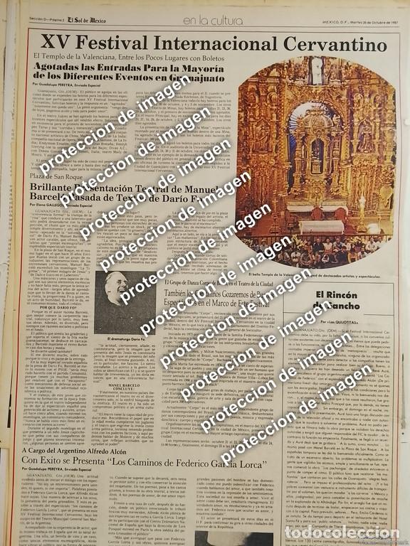 Sammeln von Plakaten: AFICHE RETRO, 15 FESTIVAL INTERNACIONAL CERVANTINO 1987 GUANAJUATO