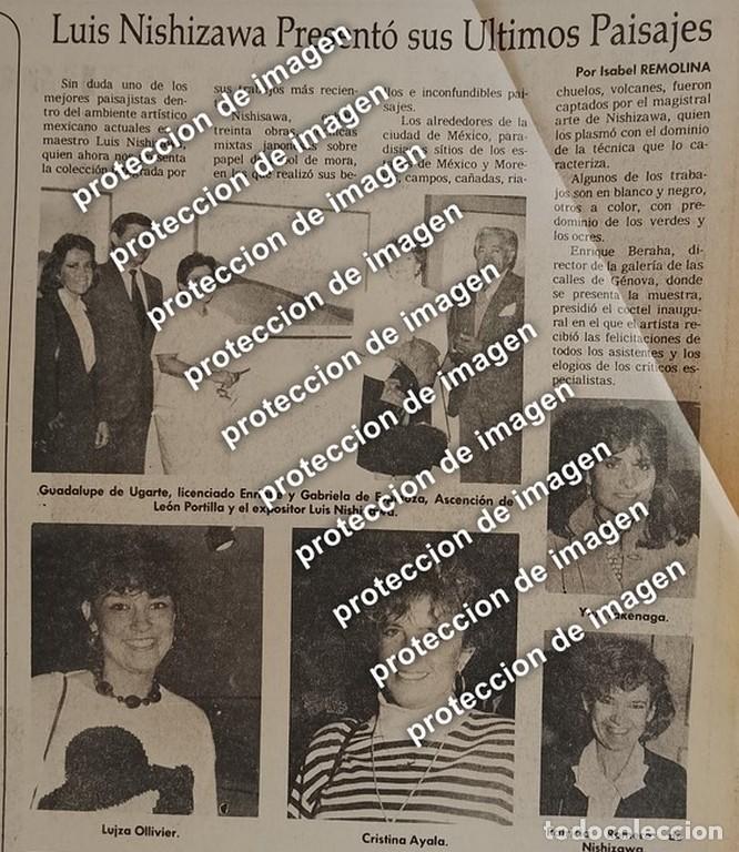 Sammeln von Plakaten: HOJA DE PRENSA RETRO. EXPOSICION DE LUIS NISHIZAWA 1987 /PINTORES