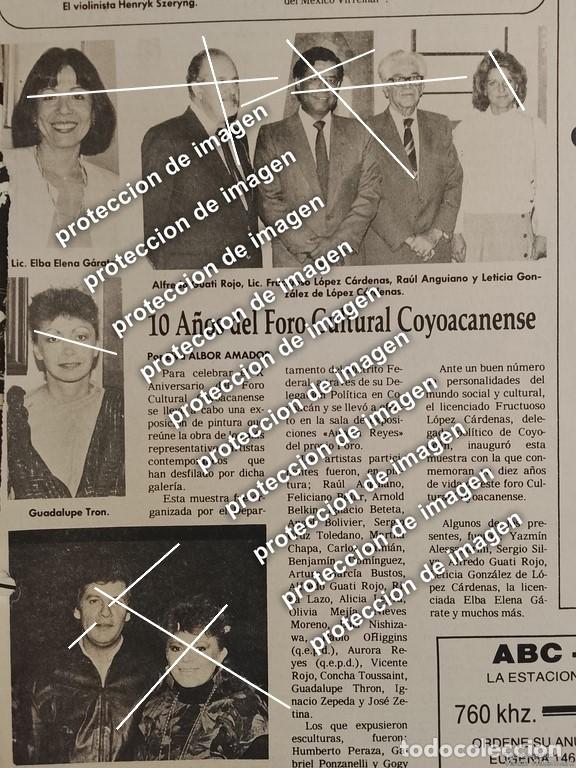 Poster collecting: HOJA DE PRENSA RETRO. FORO CULTURAL DE COYOACAN / RAUL ANGIANO 1987