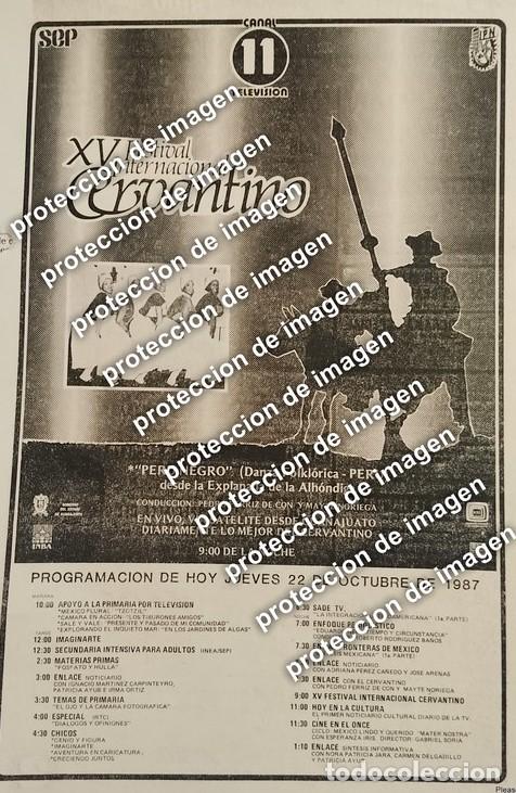 Poster collecting: AFICHE RETRO, FESTIVAL INTERNACIONAL CERVANTINO 1987 PERU NEGRO