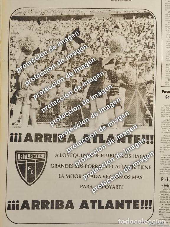 Poster collecting: AFICHE PUBLICITARIO ARRIBA ATLANTE 1987 FUTBOL /DEPORTES