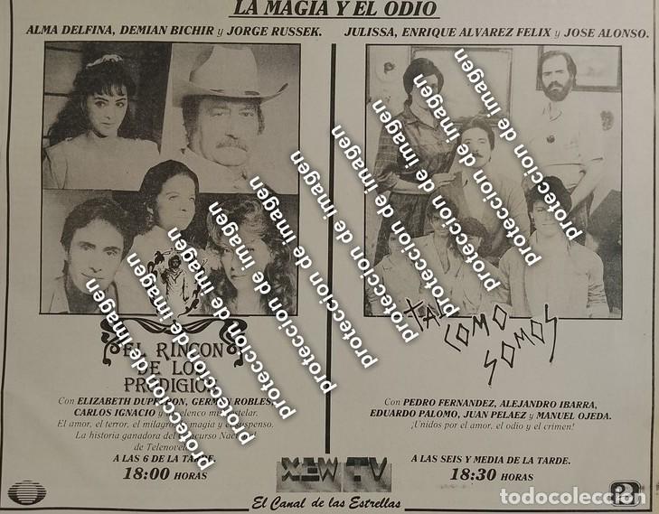Poster collecting: CARTEL PUBLICITARIO RETRO. TELEVISA, TELENOVELAS EL CANAL DE LOS PRODIGIOS Y TAL COMO SOMOS 1987