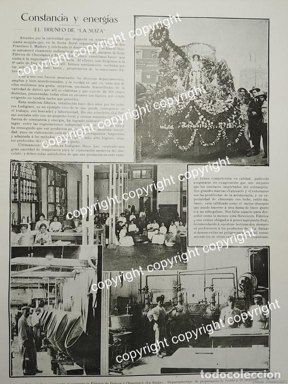 Poster collecting: AFICHE DEPUBLICIDAD ANTIGUA, FABRICA DE CHOCOLATES LA SUIZA 1911 /RARISIMO