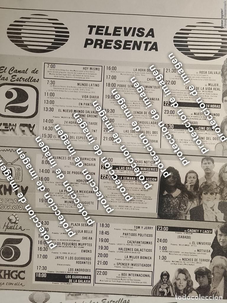 Poster collecting: CARTEL RETRO. CARTELERA TELEVISA PROGRAMAS OCT 1987 /TELEVISORAS