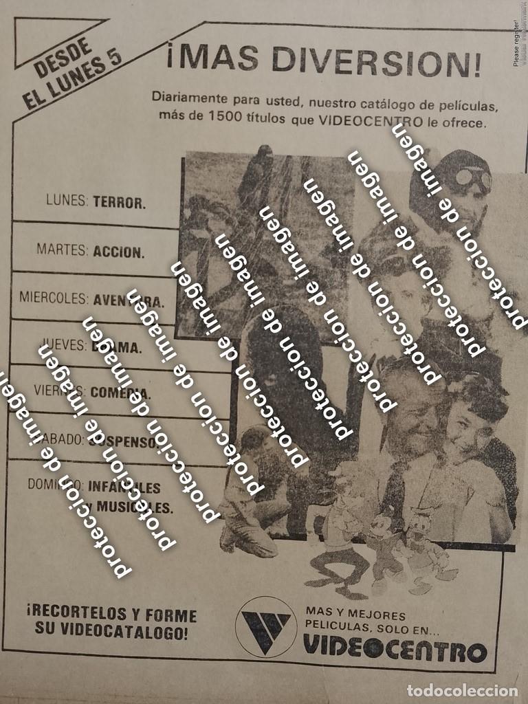 Poster collecting: AFICHE DE PUBLICIDAD RETRO VIDEOCENTRO 1987