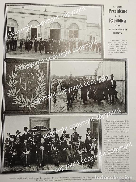 Collectionnisme d'affiches: AFICHE ANTIGUO 1911 LEON DE LA BARRA EN LA GENDARMERIA DEL EJERCITO /MILITARIA