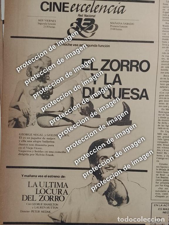 Collectionnisme d'affiches: AFICHE RETRO. CANAL 13 EL ZORRO Y LA DUQUESA 1987 /TELEVISORAS