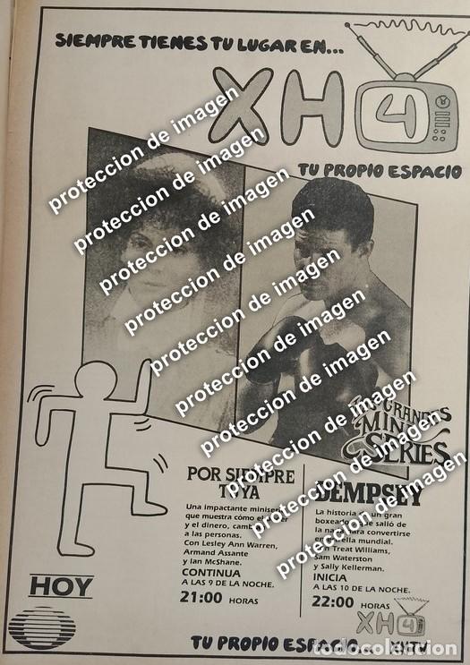 Collectionnisme d'affiches: CARTEL RETRO. XHTV. CANAL 4 TELEVISA 1987 DEMPSEY Y MAS /TELEVISORAS