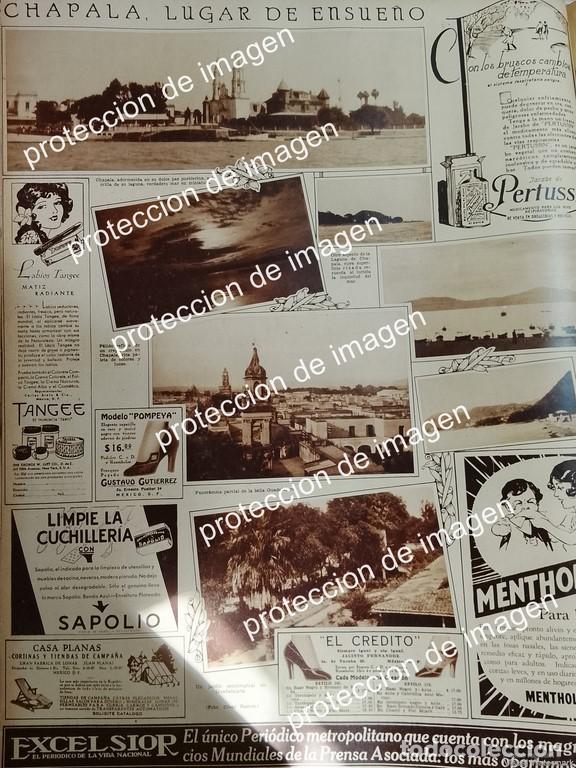 Collectionnisme d'affiches: AFICHE ANTIGUO. PARAJES DE CHAPALA, GUADALAJARA 1930 /LDM