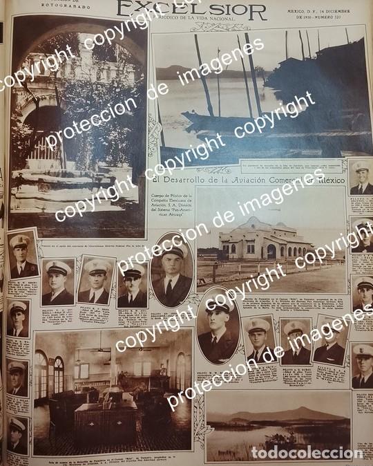 Collectionnisme d'affiches: AFICHE ANTIGUO. MEXICANA DE AVIACION Y SUS PRIMEROS PILOTOS 1930 /RARO