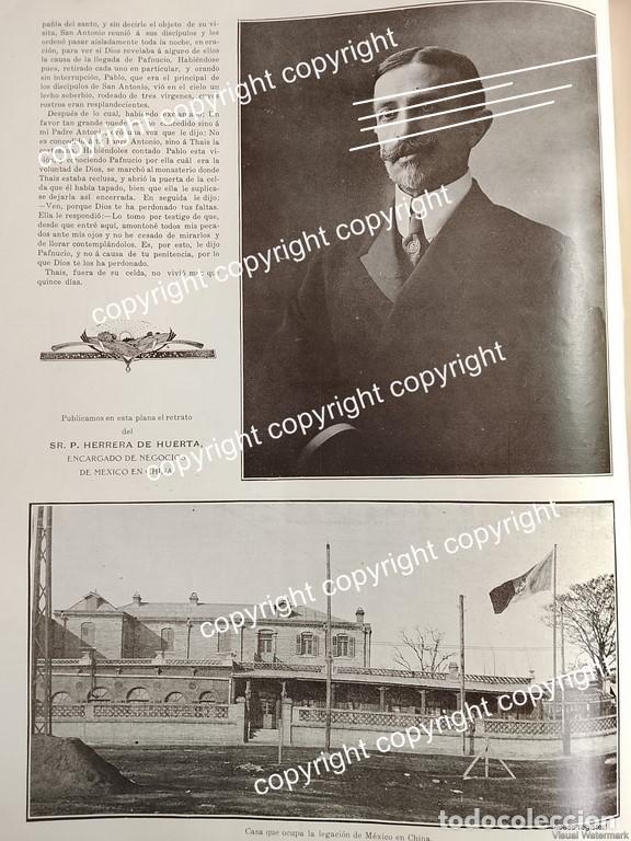 Collectionnisme d'affiches: HOJA DE PRENSA ANTIGUA 1911 PABLO HERRERA DE HUERTA Y EMBAJADA DE MEXICO EN CHINA / POLITICOS