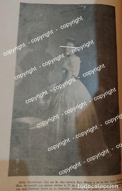 Collectionnisme d'affiches: HOJA DE PRENSA ANTIGUA. QUINCEA&Ntilde;ERA DE ALICIA KURI CHAHIN 1941 /ASM