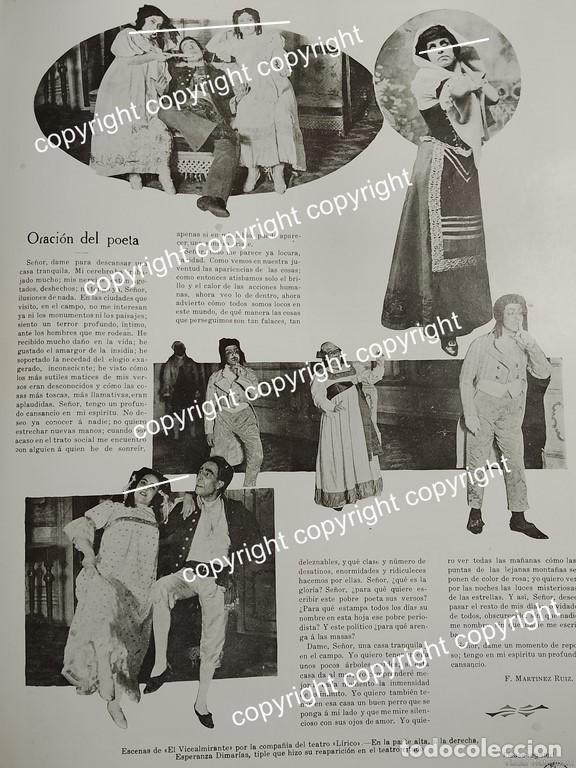 Sammeln von Plakaten: HOJA DE PRENSA ANTIGUA 1911 ACTRIZ. ESPERANZA DIMARIAS, TEATRO LIRICO /ARTISTAS
