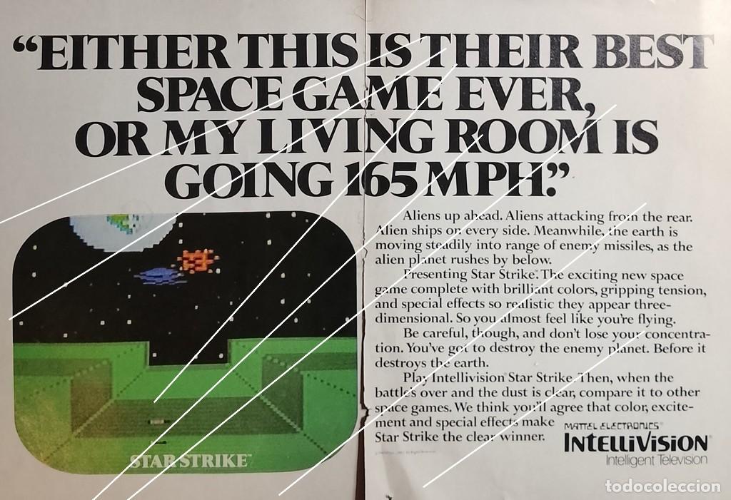 Collectionnisme d'affiches: AFICHE RETRO. INTELLIVISION LANZA EL VIDEO JUEGO. STAR STRIKE. 1982 / VIDEO JUEGOS