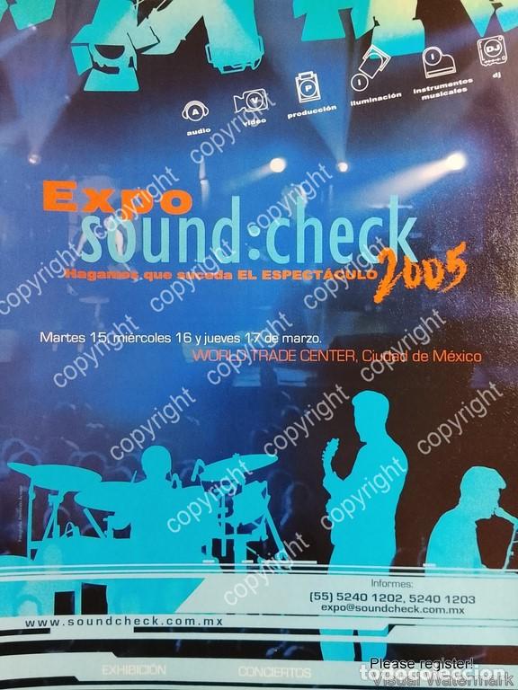 Poster collecting: CARTEL PUBLICITARIO RETRO. EXPO SOUND CHECK 2005