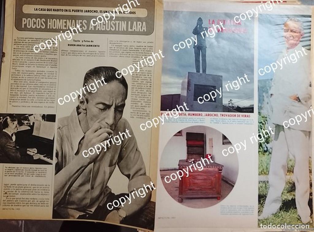 Poster collecting: NOTA DE PRENSA RETRO. SOBRE LA MUERTE DE AGUSTIN LARA Y SU CASA 1979