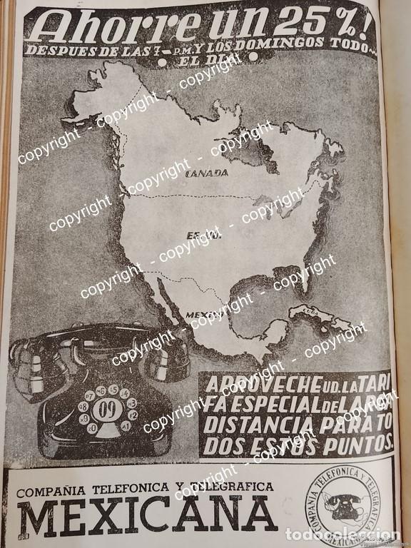 Collectionnisme d'affiches: AFICHE ANTIGUO. CIA TELEFONICA Y TELEGRAFICA MEXICANA 1942