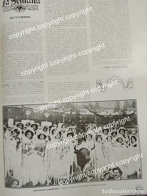 Collectionnisme d'affiches: HOJA PRENSA ANTIGUA 1911 MUJERES DE LA COLONIA ESPA&Ntilde;OLA EN MEXICO /ASM