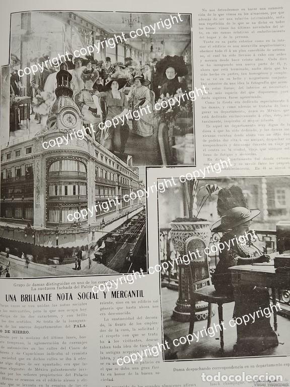 Collectionnisme d'affiches: HOJA PRENSA ANTIGUA 1911 EL PALACIO DE HIERRO INAUGURA SECCION / TIENDAS