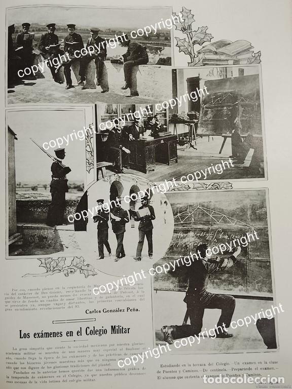 Collectionnisme d'affiches: AFICHE ANTIGUO 1911 EXAMENES EN EL COLEGIO MILITAR /MILITARIA