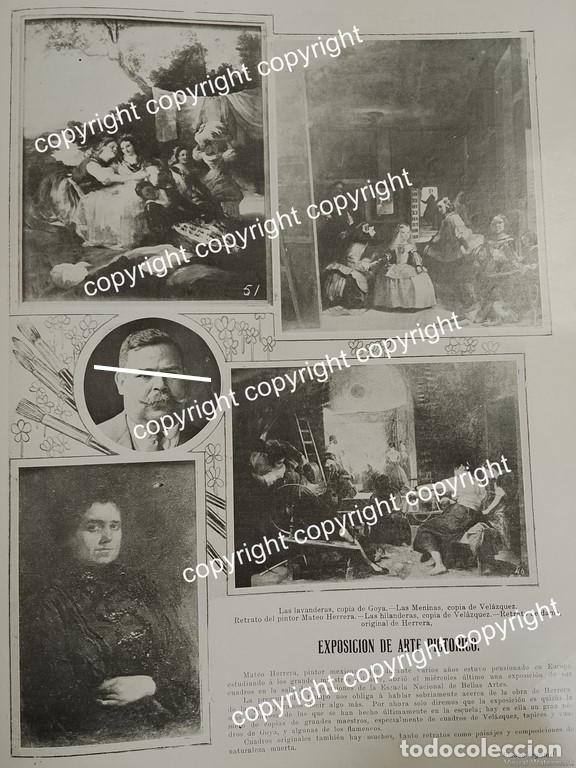 Collectionnisme d'affiches: AFICHE ANTIGUO 1911 EXPOSICION DEL PINTOR MATEO HERRERA /PINTORES