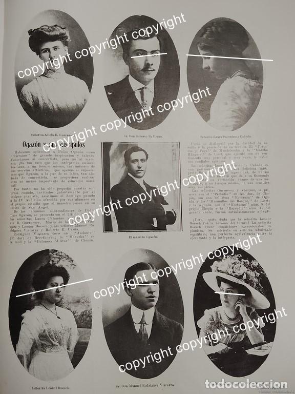 Collectionnisme d'affiches: AFICHE ANTIGUO 1911 EL MUSICO PEDRO OGAZON Y SUS ALUMNOS / MUSICOS