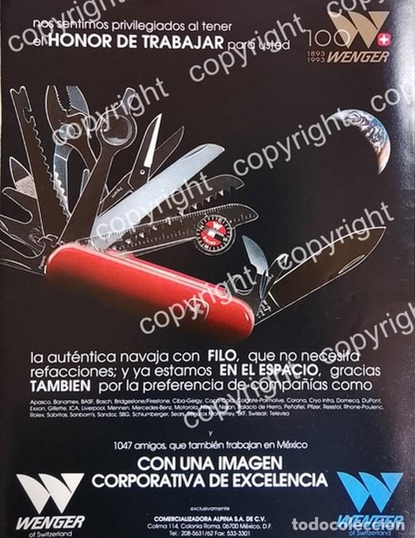 Collectionnisme d'affiches: AFICHE PUBLICITARIO RETRO. NAVAJA SUIZA. WENGER 1992