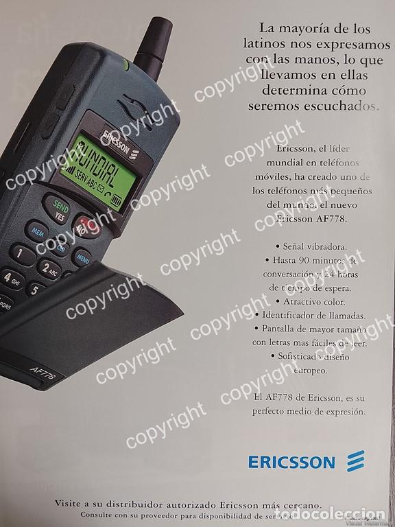 Coleccionismo de carteles: AFICHE PUBLICITARIO VINTAGE. LANZAN TELEFONO CELULAR ERICSSON AF778