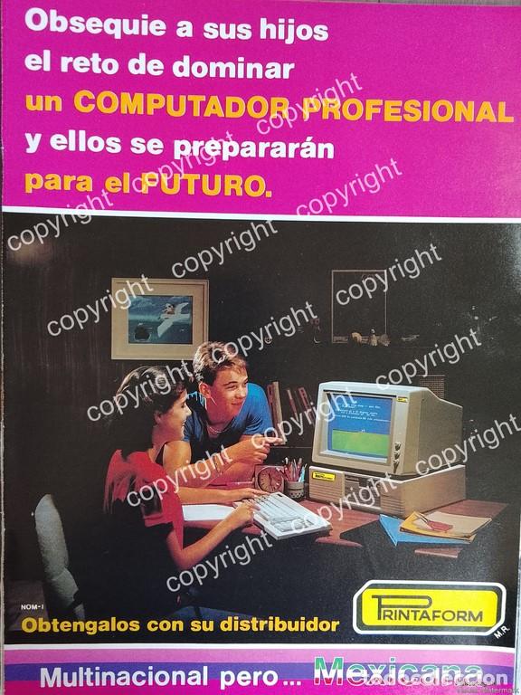 Collectionnisme d'affiches: AFICHE PUBLICITARIO RETRO. COMPUTADORAS PRINTAFORM 1980s