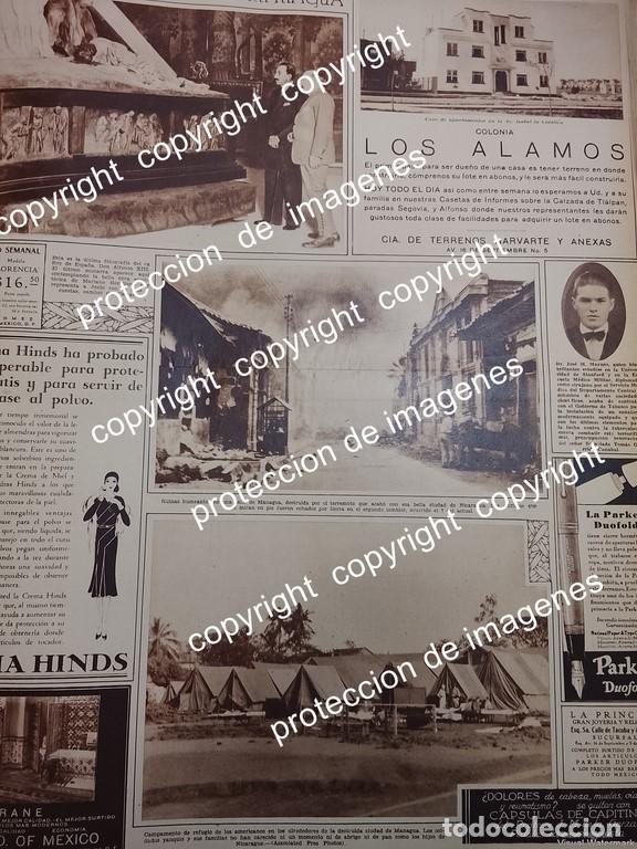 Sammeln von Plakaten: AFICHE ANTIGUO. TERREMOTO DE MANAGUA, NICARAGUA 1931 Y OTROS / CATASTROFES