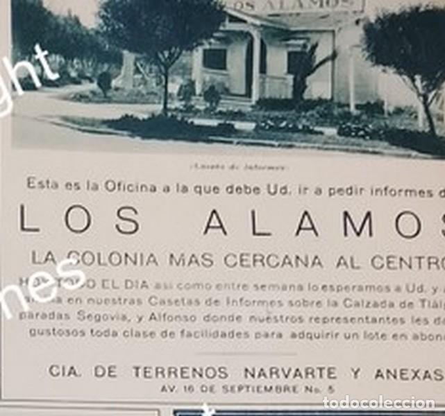 Poster collecting: CARTEL ANTIGUO. CONSTRUYEN COLONIA LOS ALAMOS D.F 1931 /BIENES RAICES /18