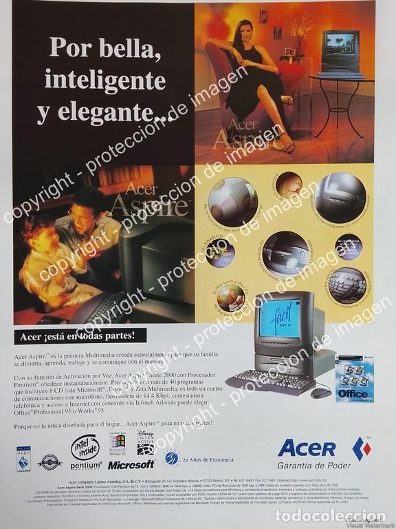 Collectionnisme d'affiches: AFICHE DE PUBLICIDAD RETRO. LANZAN LA COMPUTADORA ACER ASPIRE 1995 /OLDWARE
