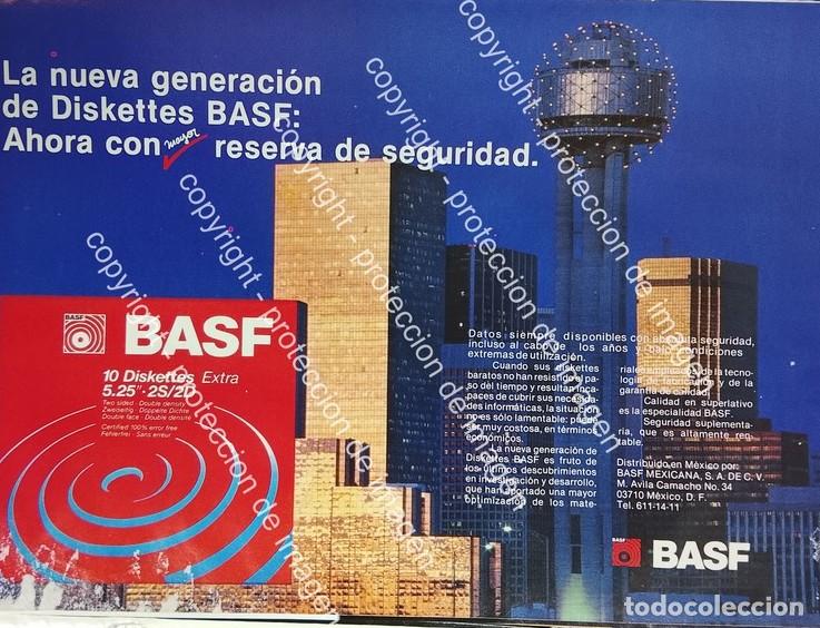 Collectionnisme d'affiches: AFICHE PUBLICITARIO RETRO. DISKETTES DE 5.25 BASF 1989 /OLDWARE RARO