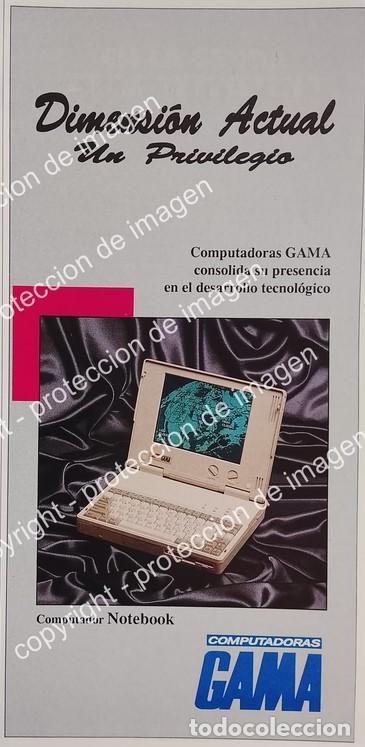 Collectionnisme d'affiches: AFICHE VINTAGE ORIGINAL. LAPTOPS GAMA /1991 /OLDWARE MUY RARO
