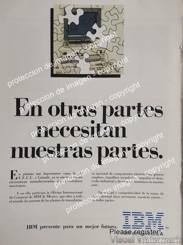 Collectionnisme d'affiches: CARTEL PUBLICIDAD RETRO. COMPUTADORAS IBM PS/2 1988 / OLDWARE N4