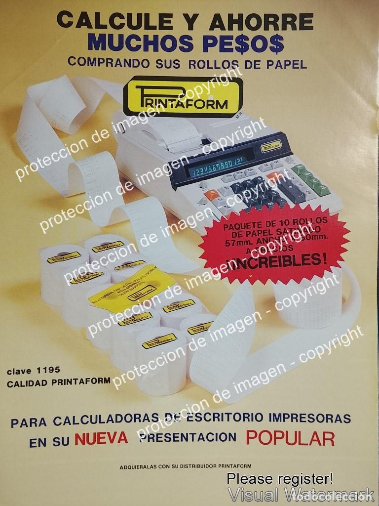 Collezionismo di affissi: CARTEL PUBLICIDAD RETRO. CALCULADORAS PRINTAFORM 1989