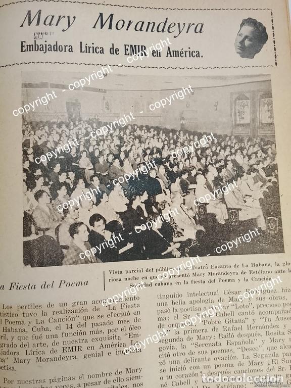 Collezionismo di affissi: AFICHE ANTIGUO. MARY MORANDEYRA EN EL TRATRO ENCANTO DE HABANA, CUBA 1942 /ESCRITORES