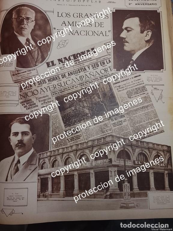 Collezionismo di affissi: AFICHE ANTIGUO. LAZARO CARDENAS, PLUTARCO ELIAS CALLES Y ORTIZ RUBIO. 1931