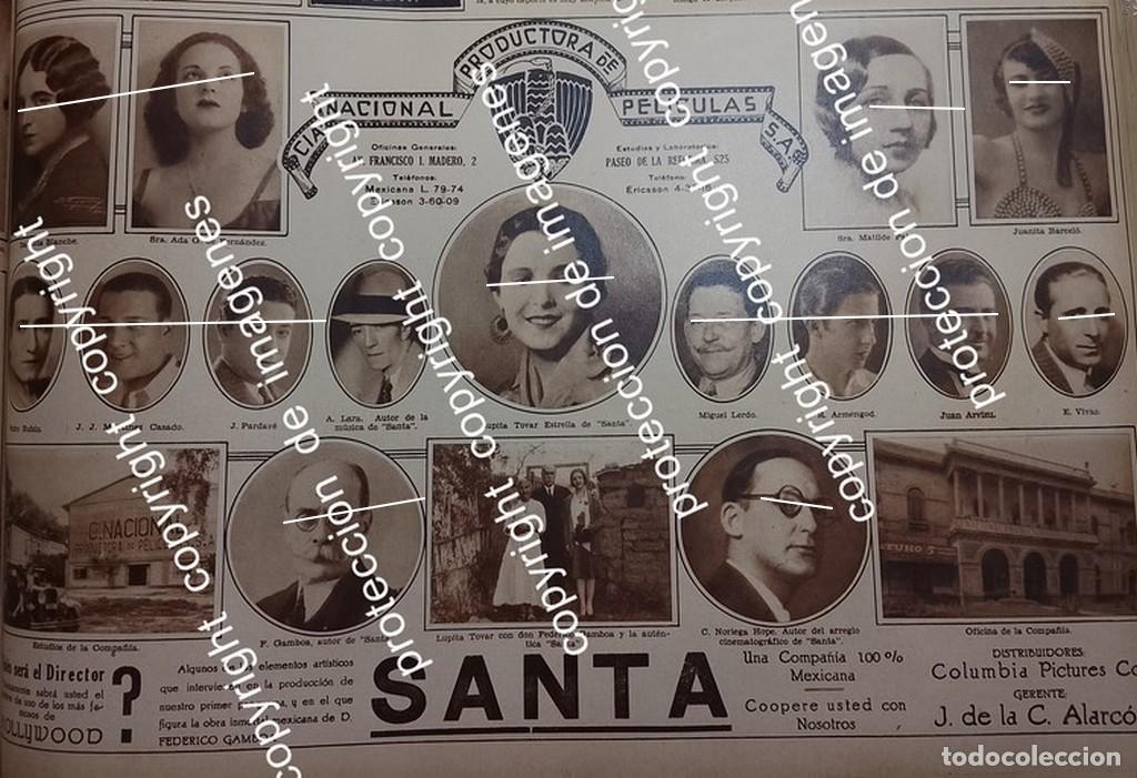 Collezionismo di affissi: CARTEL PUBLICITARIO ANTIGUO. SE FILMA LA PELICULA. SANTA 1931 / SUPER RARO / CINE