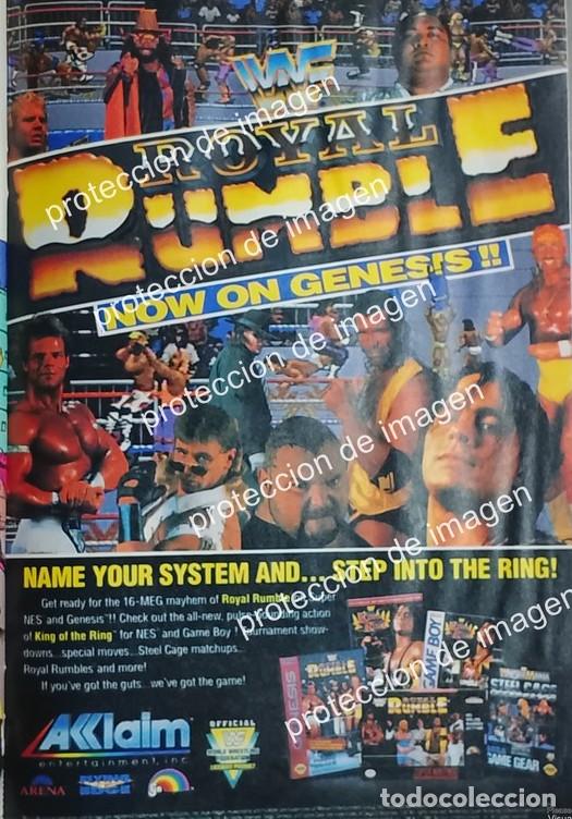 Collezionismo di affissi: CARTEL PUBLICITARIO RETRO. VIDEO JUEGO WF ROYAL RUMBLE, SEGA GENESIS 1993