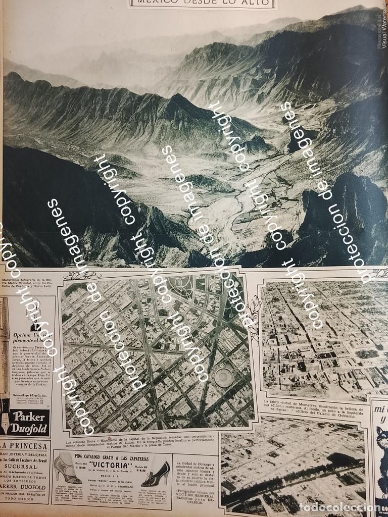 Collezionismo di affissi: AFICHE ANTIGUO. SIERRA MADRE. COL. ROMA Y MONTERREY VISTO DESDE EL CIELO 1932 /LDM