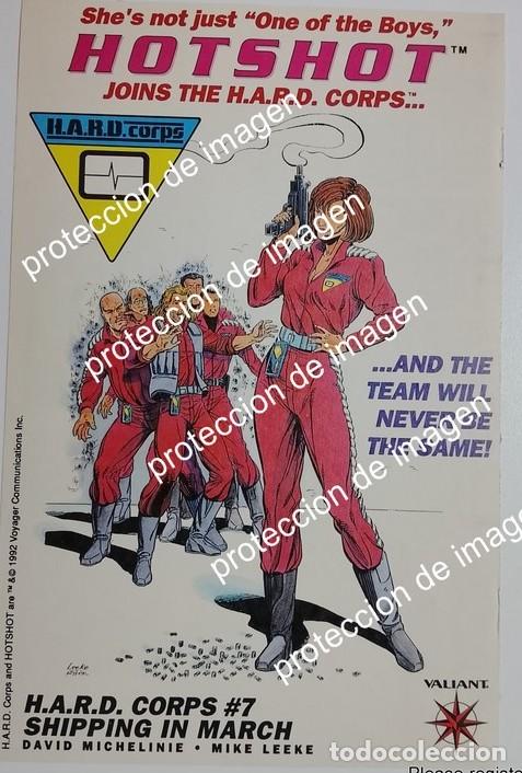 Coleccionismo de carteles: AFICHE RETRO. COMICS VALIANT PRESENTA. HOTSHOT 1992 - Foto 1