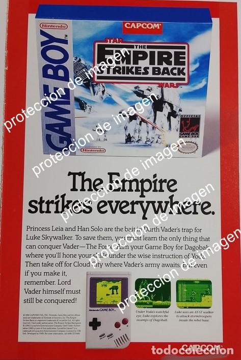 Poster collecting: AFICHE RETRO. VIDEO JUEGOS CAPCOM PRESENTA. THE EMPIRES STRIKE BACK. GAMEBOY 1992
