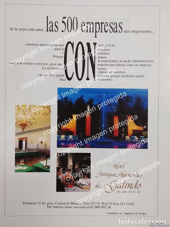Collectionnisme d'affiches: AFICHE PUBLICITARIO RETRO. HOTEL ANTIGUA HACIENDA GALINDO 1993