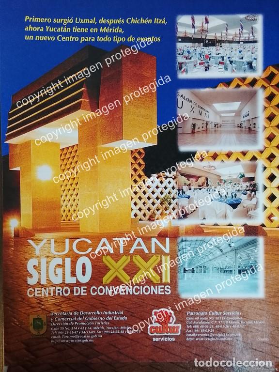 Coleccionismo de carteles: AFICHE PUBLICITARIO RETRO. INAUGURAN CENTRO DE CONVENCIONES YUCATAN SIGLO 21 /2000