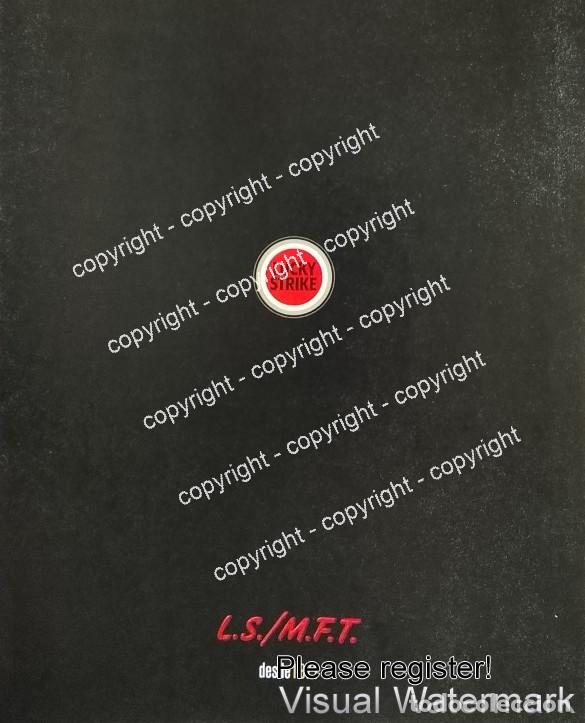 Coleccionismo de carteles: Cartel de publicidad retro CIGARROS LUCKY STRIKE 2000