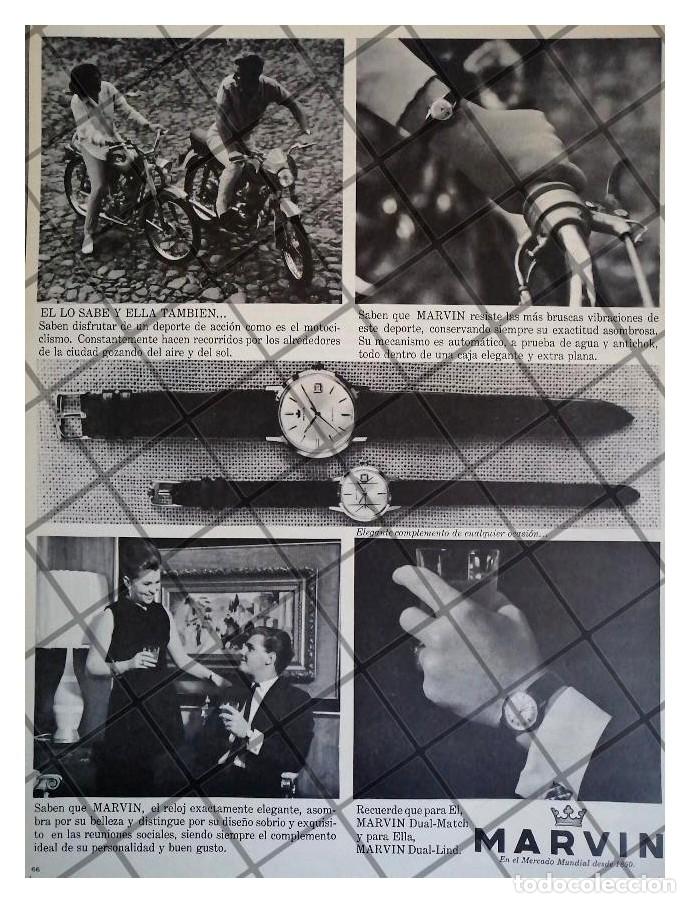 Collectionnisme d'affiches: CARTEL PUBLICITARIO RETRO. RELOJES MARVIN DUAL 1964