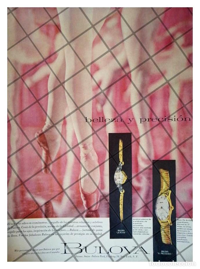 Coleccionismo de carteles: CARTEL PUBLICITARIO RETRO RELOJES BULOVA 1957