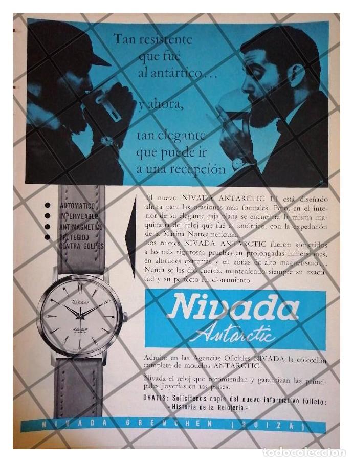 Collectionnisme d'affiches: CARTEL PUBLICITARIO RETRO RELOJES NIVADA ACUAMATIC 1959